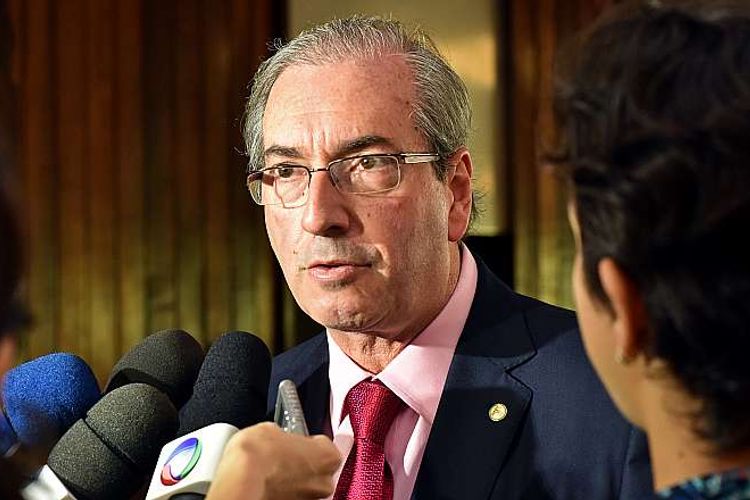 Presidente da Câmara, dep. Eduardo Cunha (PMDB-RJ) concede entrevista sobre denúncias do PGR