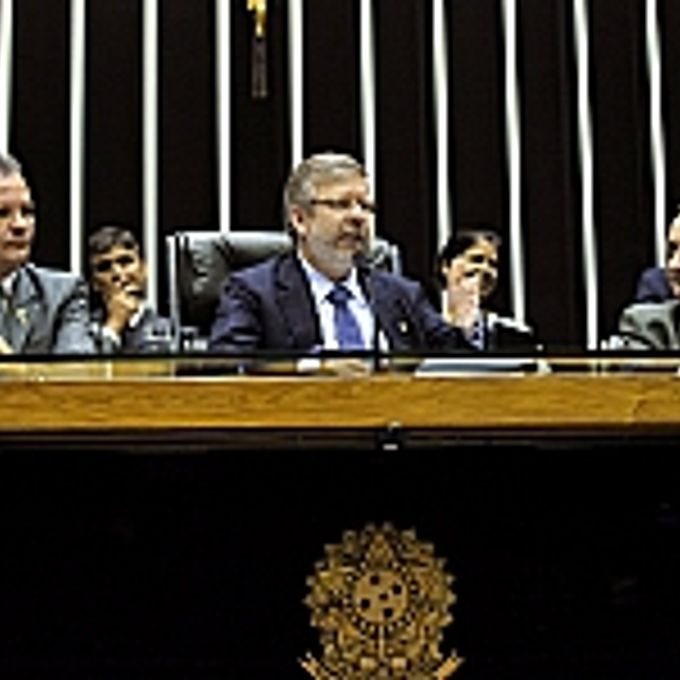 Dep André Figueiredo (pres. nacional do PDT), presidente Marco Maia, dep. Vieira da Cunha (PDT-RS)