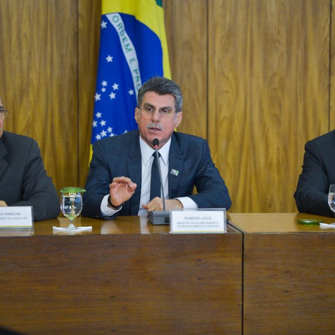 Política - geral coletiva ministros Dilma Jucá Barros Padilha