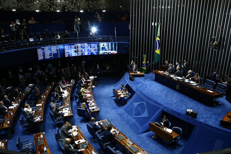Etapa final da sessão de julgamento do processo de impeachment da presidente afastada Dilma Rousseff, por crime de responsabilidade