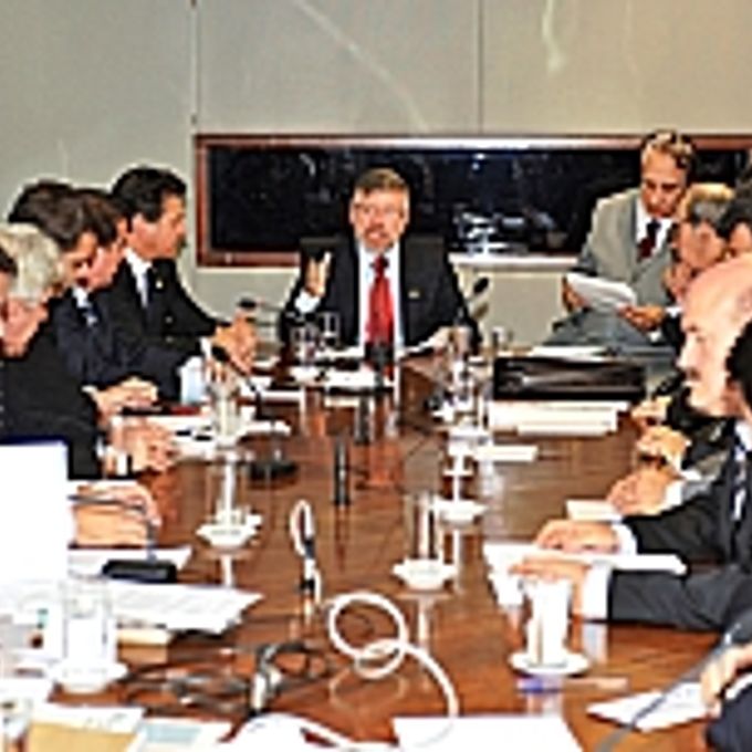 Presidente Marco Maia em reunião com os presidentes das comissões