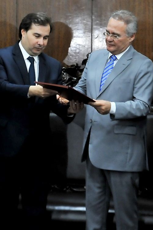 Entrega da PEC 241 no Senado - Presidente da Câmara Rodrigo Maia e Presidente do Senado Renan Calheiros