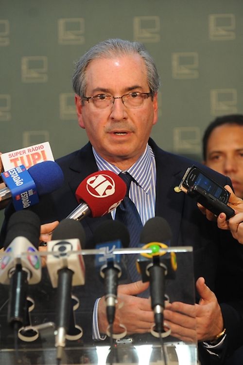 Presidente da Câmara dos Deputados Eduardo Cunha concede entrevista coletiva à imprensa
