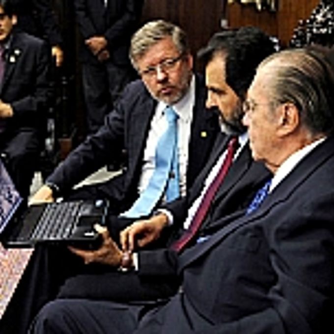 Reunião dos presidentes José Sarney e Marco Maia com o governador Agnelo Queiroz.