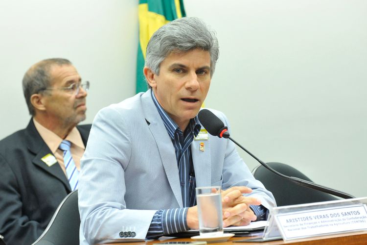 Audiência pública para tomada de depoimento do secretário de Finanças e Administração da Confederação Nacional dos Trabalhadores na Agricultura (CONTAG), Aristides Veras dos Santos