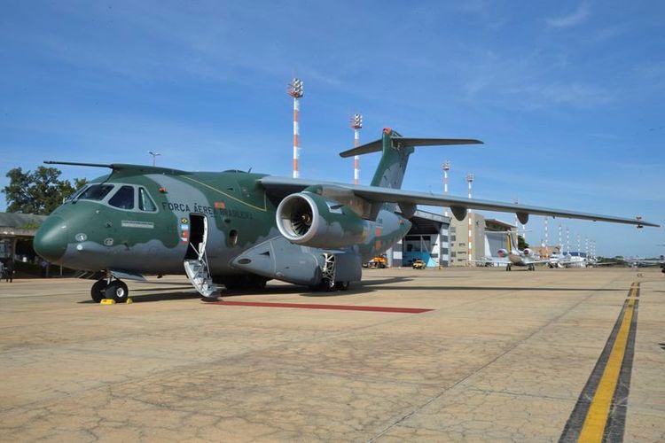 Aeronave KC-390, novo avião cargueiro projetado pela Força Aérea Brasileira (FAB)