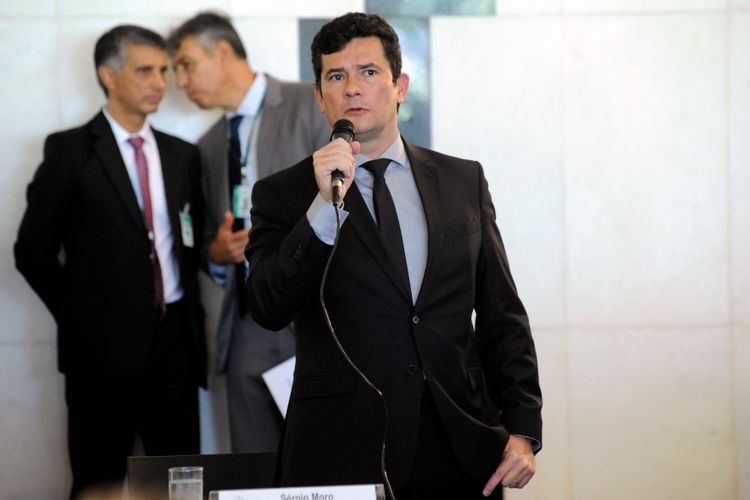 Lançamento da frente. Ministro da Justiça e Segurança Pública do Brasil, Sérgio Moro