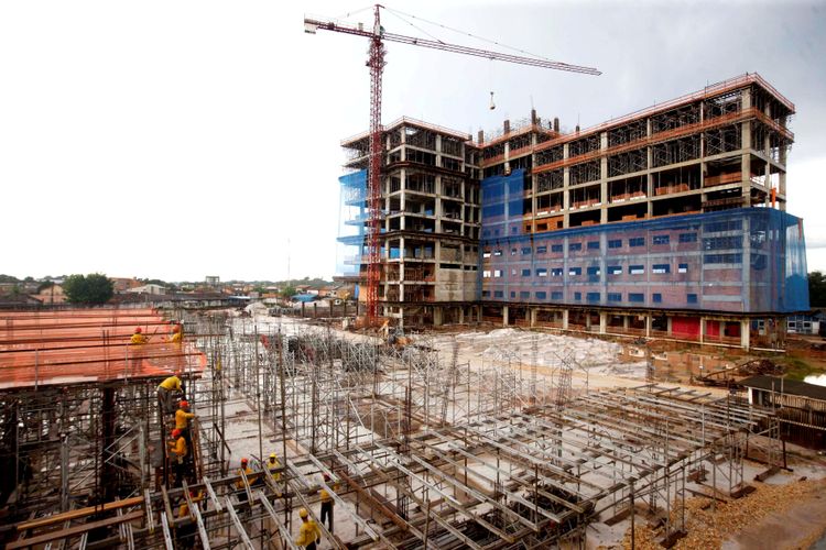 Habitação - construção civil - prédio em obras