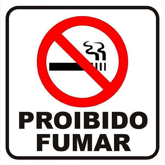 Placa proibido fumar