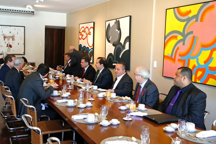 Café da manhã com governadores na residência oficial da Câmara dos Deputados