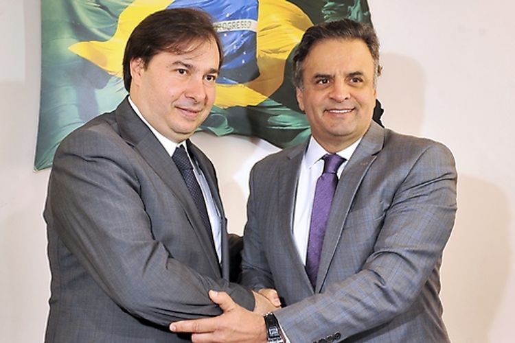 Presidente da Câmara, dep. Rodrigo Maia (DEM/RJ), se reúne com senador Aécio Neves