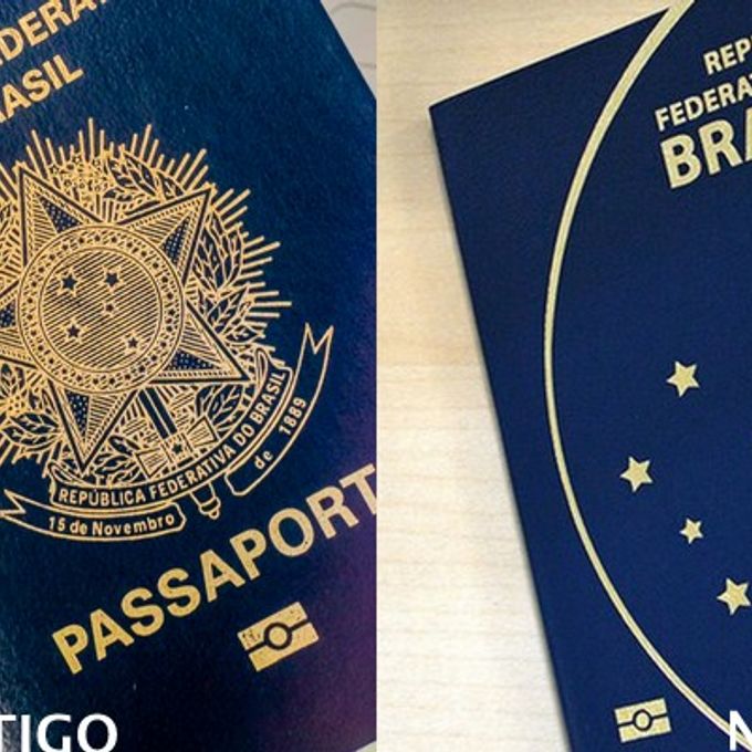 Passaportes brasileiro - antigo e novo