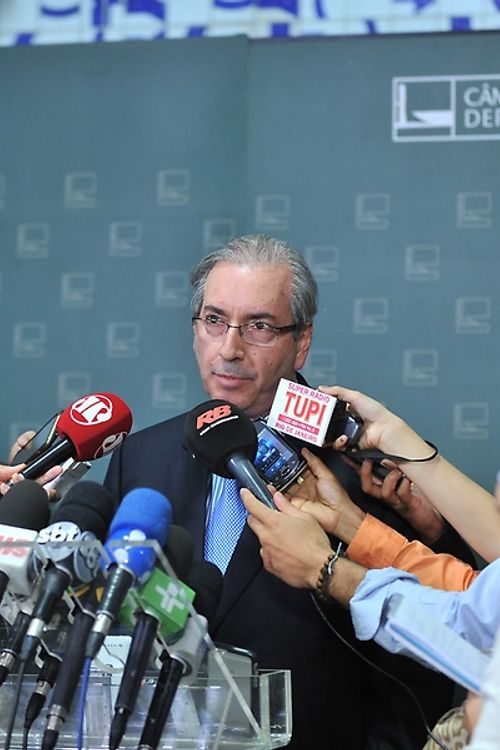 Presidente da Câmara, Dep. Eduardo Cunha concede entrevista coletiva à imprensa