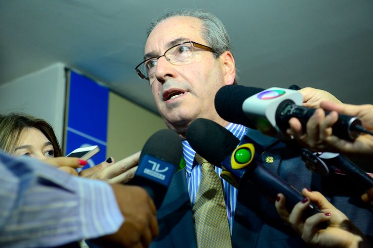 Presidente da Câmara, dep. Eduardo Cunha (PMDB-RJ) concede entrevista