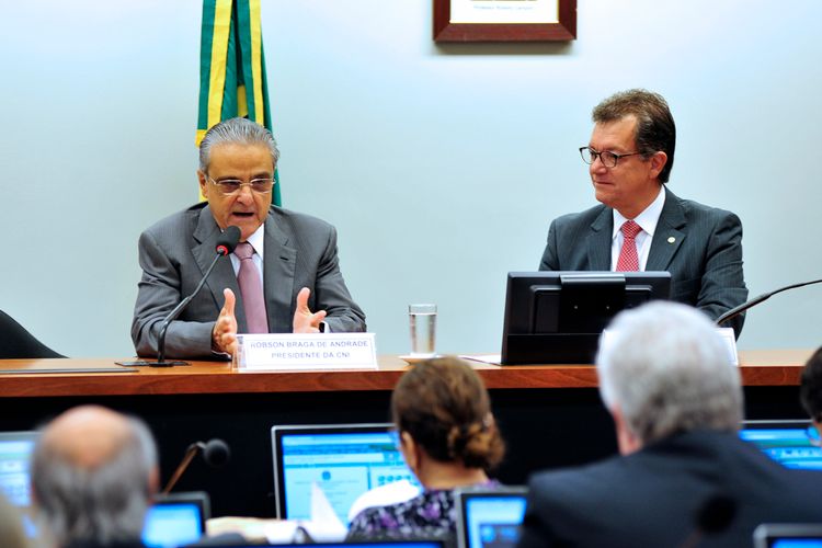 Reunião ordinária e apresentação pelo presidente da Confederação Nacional das Indústrias (CNI), Robson Braga de Andrade, da Agenda Legislativa da Indústria