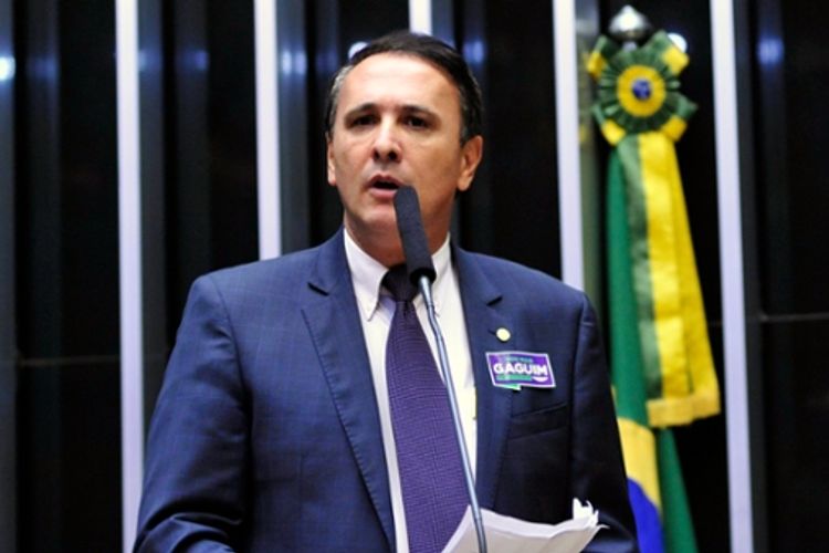 Sessão extraordinária para eleição do novo presidente da Câmara dos Deputados. Candidato a presidência, dep. Carlos Henrique Gaguim (PTN - TO)