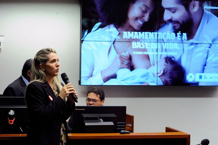Audiência pública sobre a semana mundial de aleitamento materno 2018. Representante do Ministério da Saúde (MS), Fernanda Ramos Monteiro