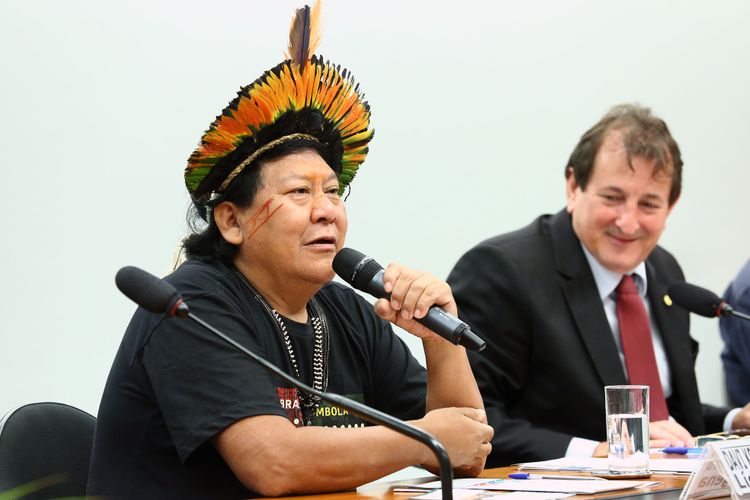 Seminário - Percepções e experiências dos Povos Indígenas no Contexto das Mudanças Climáticas. líder indígena, Davi Kopenawa Yanomami
