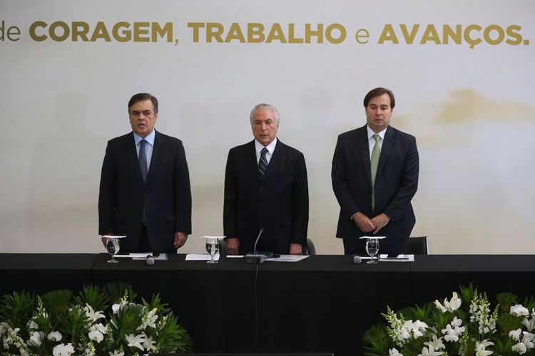 Política - geral - Rodrigo Maia Michel Temer Cássio Cunha Lima 1 ano de governo Temer